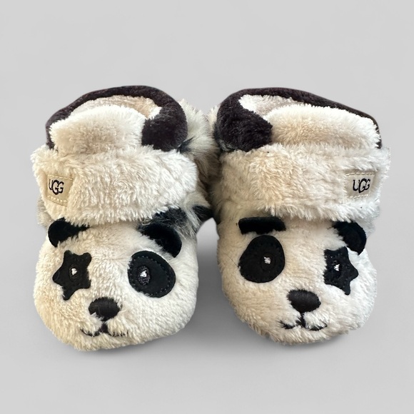 UGG Bixbee Panda Bear Shoes Booties Slippers Infant Baby 2/3 2C 3C - Picture 1 of 5